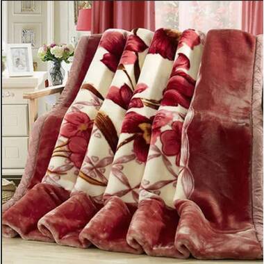 Red and discount gold throw blanket